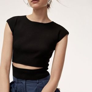 Aritzia Cut-Out Knit Top